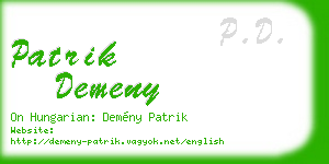 patrik demeny business card